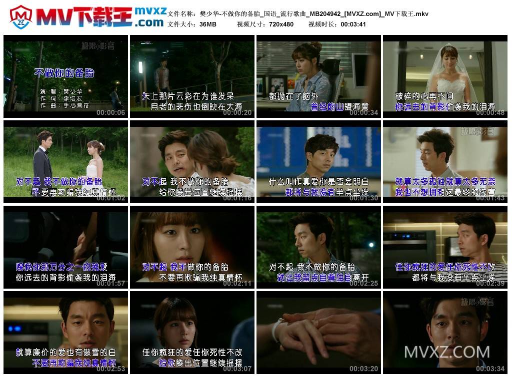 樊少华-不做你的备胎_国语_流行歌曲_MB204942